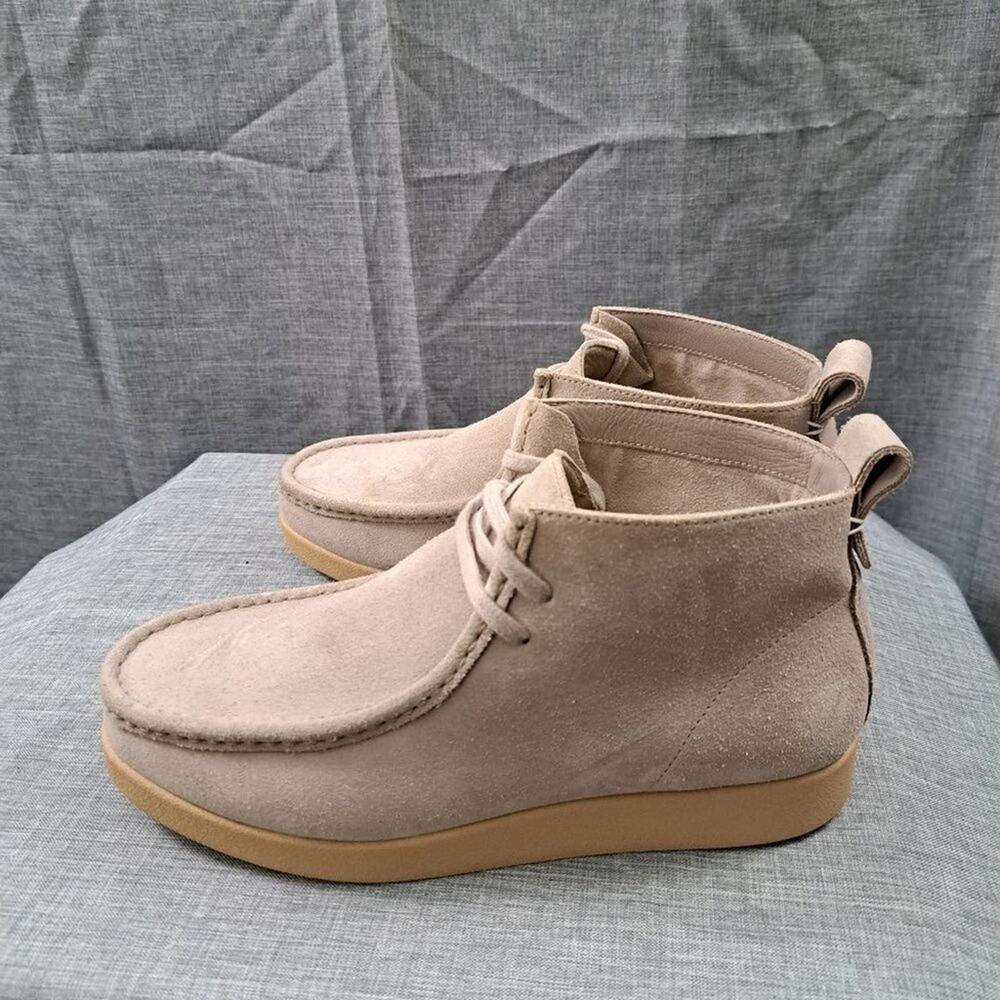 %Everlane Mac Toe Suede Chukka Boots Size 9 Beige Women / D8